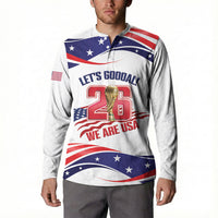 United States 2026 Soccer Custom Button Sweatshirt We Are USA Go Champions Flag Waves