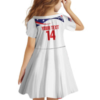 United States 2026 Soccer Custom Kid Short Sleeve Dress We Are USA Go Champions Flag Waves