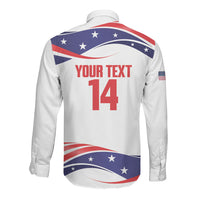 United States 2026 Soccer Custom Long Sleeve Button Shirt We Are USA Go Champions Flag Waves