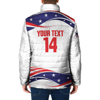 United States 2026 Soccer Custom Padded Jacket We Are USA Go Champions Flag Waves