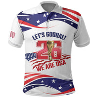 United States 2026 Soccer Custom Polo Shirt We Are USA Go Champions Flag Waves