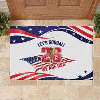 United States 2026 Soccer Rubber Doormat We Are USA Go Champions Flag Waves