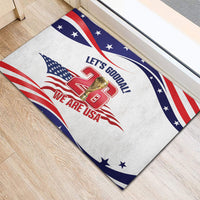 United States 2026 Soccer Rubber Doormat We Are USA Go Champions Flag Waves