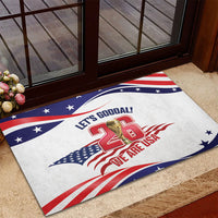 United States 2026 Soccer Rubber Doormat We Are USA Go Champions Flag Waves