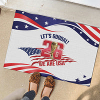 United States 2026 Soccer Rubber Doormat We Are USA Go Champions Flag Waves