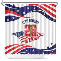 United States 2026 Soccer Shower Curtain We Are USA Go Champions Flag Waves