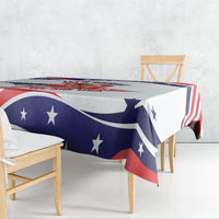 United States 2026 Soccer Tablecloth We Are USA Go Champions Flag Waves