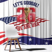 United States 2026 Soccer Window Curtain We Are USA Go Champions Flag Waves