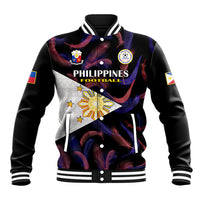 Philippines Football Baseball Jacket 2023 World Cup Go Filipinas Feather Black Version - Wonder Print Shop