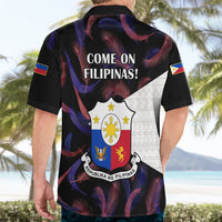 Philippines Football Hawaiian Shirt 2023 World Cup Go Filipinas Feather Black Version - Wonder Print Shop