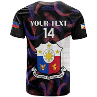 Custom Philippines Football T Shirt 2023 World Cup Go Filipinas Feather Black Version - Wonder Print Shop