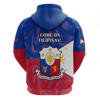 Philippines Football Hoodie 2023 World Cup Go Filipinas Feather Flag Version - Wonder Print Shop