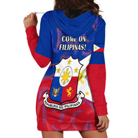Philippines Football Hoodie Dress 2023 World Cup Go Filipinas Feather Flag Version - Wonder Print Shop