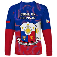 Philippines Football Long Sleeve Shirt 2023 World Cup Go Filipinas Feather Flag Version - Wonder Print Shop