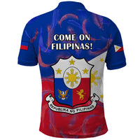 Philippines Football Polo Shirt 2023 World Cup Go Filipinas Feather Flag Version - Wonder Print Shop