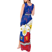 Custom Philippines Football Tank Maxi Dress 2023 World Cup Go Filipinas Feather Flag Version - Wonder Print Shop