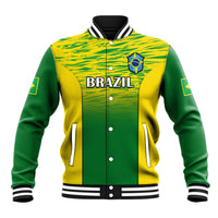Brazil Football Baseball Jacket 2023 World Cup Go Selecao Gradient Style - Wonder Print Shop