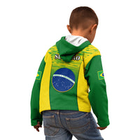 Brazil Football Kid Hoodie 2023 World Cup Go Selecao Gradient Style - Wonder Print Shop