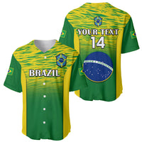 Custom Brazil Football Baseball Jersey 2023 World Cup Go Selecao Gradient Style - Wonder Print Shop