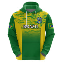 Custom Brazil Football Hoodie 2023 World Cup Go Selecao Gradient Style - Wonder Print Shop