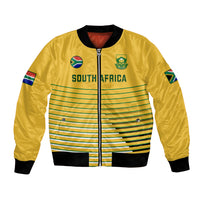 Custom South Africa Soccer Bomber Jacket 2023 World Cup Go Banyana Banyana Yellow - Wonder Print Shop