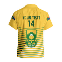 Custom South Africa Soccer Hawaiian Shirt 2023 World Cup Go Banyana Banyana Yellow - Wonder Print Shop