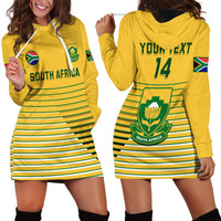 Custom South Africa Soccer Hoodie Dress 2023 World Cup Go Banyana Banyana Yellow - Wonder Print Shop