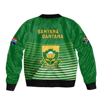 South Africa Soccer Sleeve Zip Bomber Jacket 2023 World Cup Go Banyana Banyana Green - Wonder Print Shop