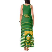 South Africa Soccer Tank Maxi Dress 2023 World Cup Go Banyana Banyana Green - Wonder Print Shop