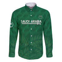 Custom Saudi Arabia Football Family Matching Off Shoulder Short Dress and Hawaiian Shirt Go Green Falcons Sporty Style - Wonder Print Shop