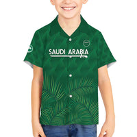 Custom Saudi Arabia Football Family Matching Summer Maxi Dress and Hawaiian Shirt Go Green Falcons Sporty Style - Wonder Print Shop