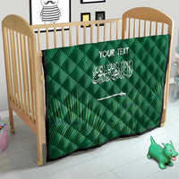 Custom Saudi Arabia Football Quilt Go Green Falcons Sporty Style - Wonder Print Shop