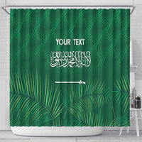 Custom Saudi Arabia Football Shower Curtain Go Green Falcons Sporty Style