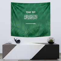 Custom Saudi Arabia Football Tapestry Go Green Falcons Sporty Style - Wonder Print Shop