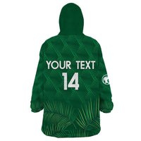 Custom Saudi Arabia Football Wearable Blanket Hoodie Go Green Falcons Sporty Style - Wonder Print Shop