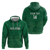Custom Saudi Arabia Football Zip Hoodie Go Green Falcons Sporty Style - Wonder Print Shop
