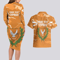 Persionalized Cyprus Independence Day Couples Matching Long Sleeve Bodycon Dress and Hawaiian Shirt Kbrs Cumhuriyeti Grunge Vibes - Wonder Print Shop