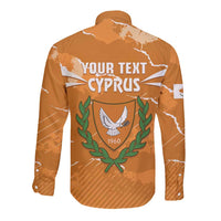 Persionalized Cyprus Independence Day Long Sleeve Button Shirt Kbrs Cumhuriyeti Grunge Vibes - Wonder Print Shop