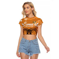 Persionalized Cyprus Independence Day Raglan Cropped T Shirt Kbrs Cumhuriyeti Grunge Vibes - Wonder Print Shop