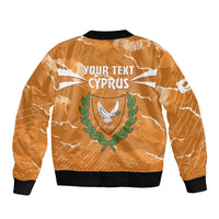 Persionalized Cyprus Independence Day Sleeve Zip Bomber Jacket Kbrs Cumhuriyeti Grunge Vibes - Wonder Print Shop