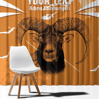 Persionalized Cyprus Independence Day Window Curtain Kbrs Cumhuriyeti Grunge Vibes - Wonder Print Shop
