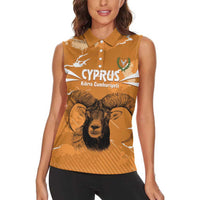 Persionalized Cyprus Independence Day Women Sleeveless Polo Shirt Kbrs Cumhuriyeti Grunge Vibes - Wonder Print Shop