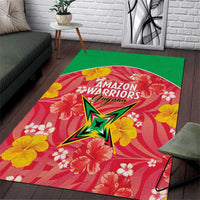 Guyana Cricket Area Rug 2025 Go Amazon Warriors Tropical Style - Wonder Print Shop