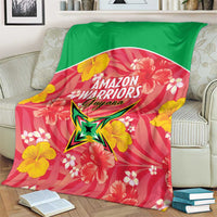 Guyana Cricket Blanket 2025 Go Amazon Warriors Tropical Style - Wonder Print Shop