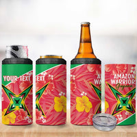 Custom Guyana Cricket 4 in 1 Can Cooler Tumbler 2025 Go Amazon Warriors Tropical Style - Wonder Print Shop