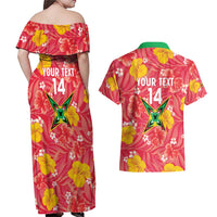 Custom Guyana Cricket Couples Matching Off Shoulder Maxi Dress and Hawaiian Shirt 2025 Go Amazon Warriors Tropical Style - Wonder Print Shop