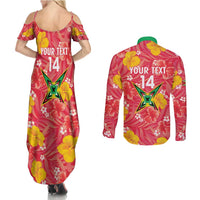 Custom Guyana Cricket Couples Matching Summer Maxi Dress and Long Sleeve Button Shirt 2025 Go Amazon Warriors Tropical Style - Wonder Print Shop