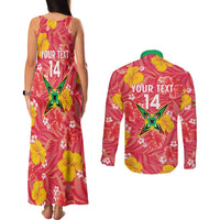 Custom Guyana Cricket Couples Matching Tank Maxi Dress and Long Sleeve Button Shirt 2025 Go Amazon Warriors Tropical Style - Wonder Print Shop
