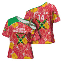 Custom Guyana Cricket Cross Shoulder Shirt 2025 Go Amazon Warriors Tropical Style - Wonder Print Shop