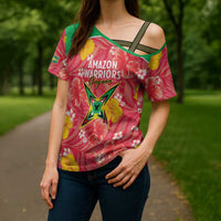 Custom Guyana Cricket Cross Shoulder Shirt 2025 Go Amazon Warriors Tropical Style - Wonder Print Shop